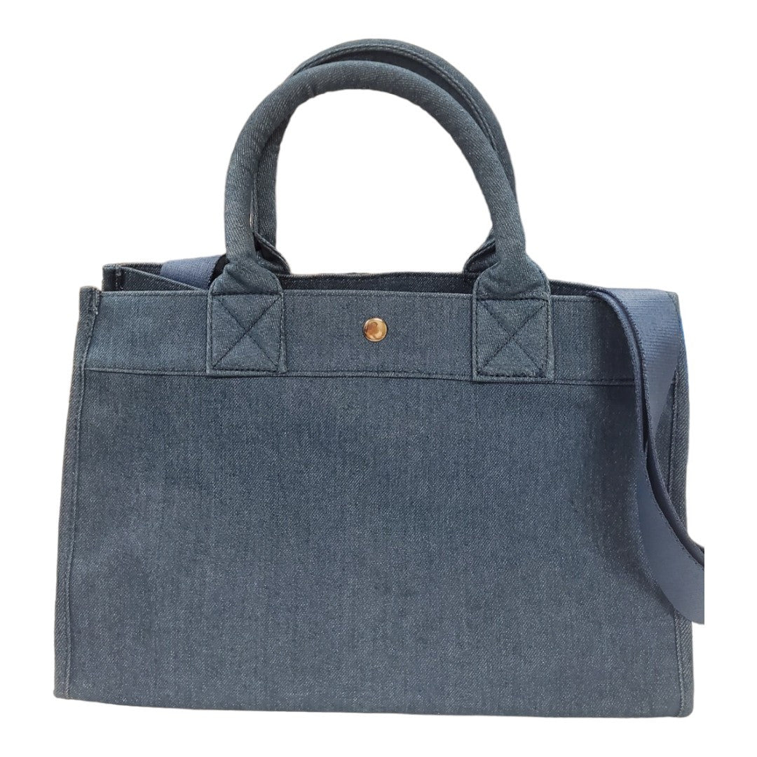 ClaraNY Denim City Tote with shoulder strap