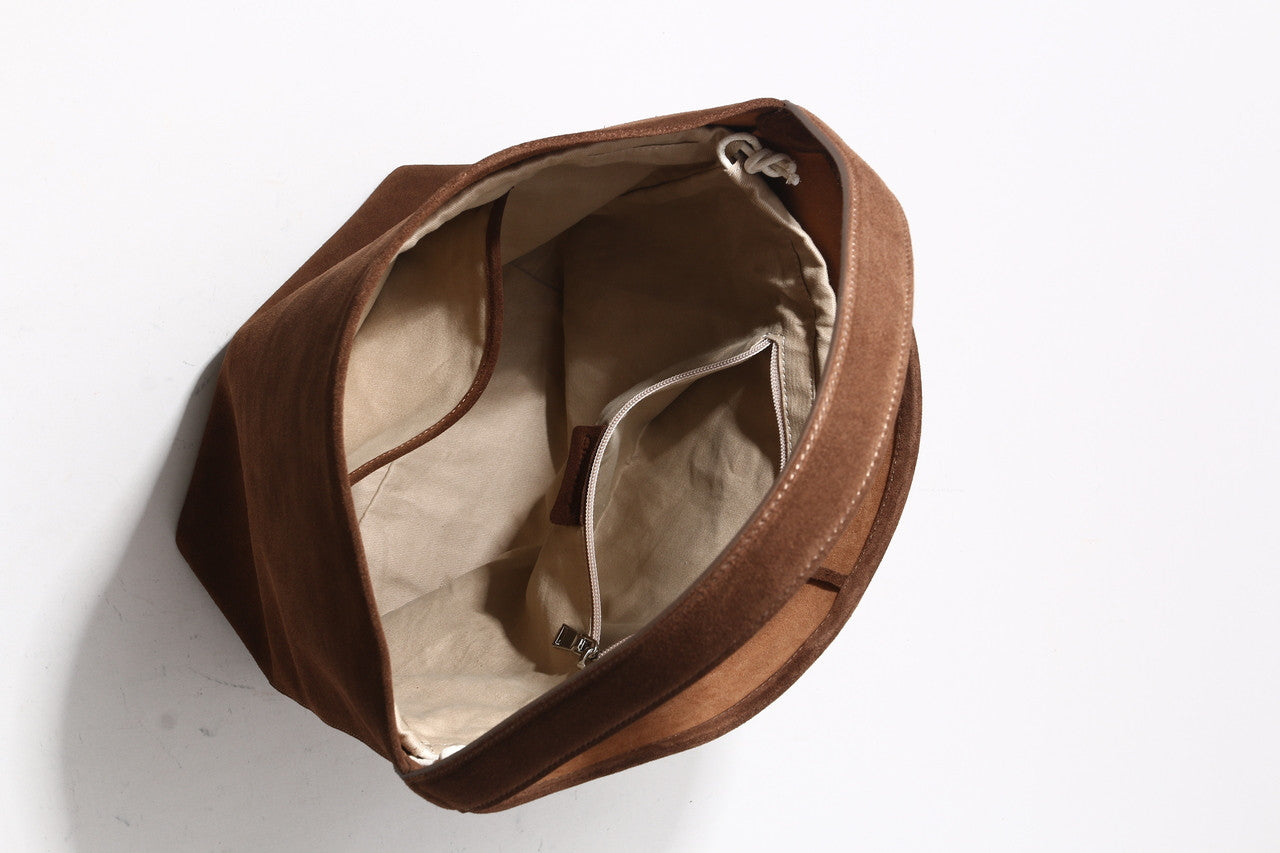 ClaraNY Genuine Leather Suede Shoulder tote bag include inner bag Color Brown