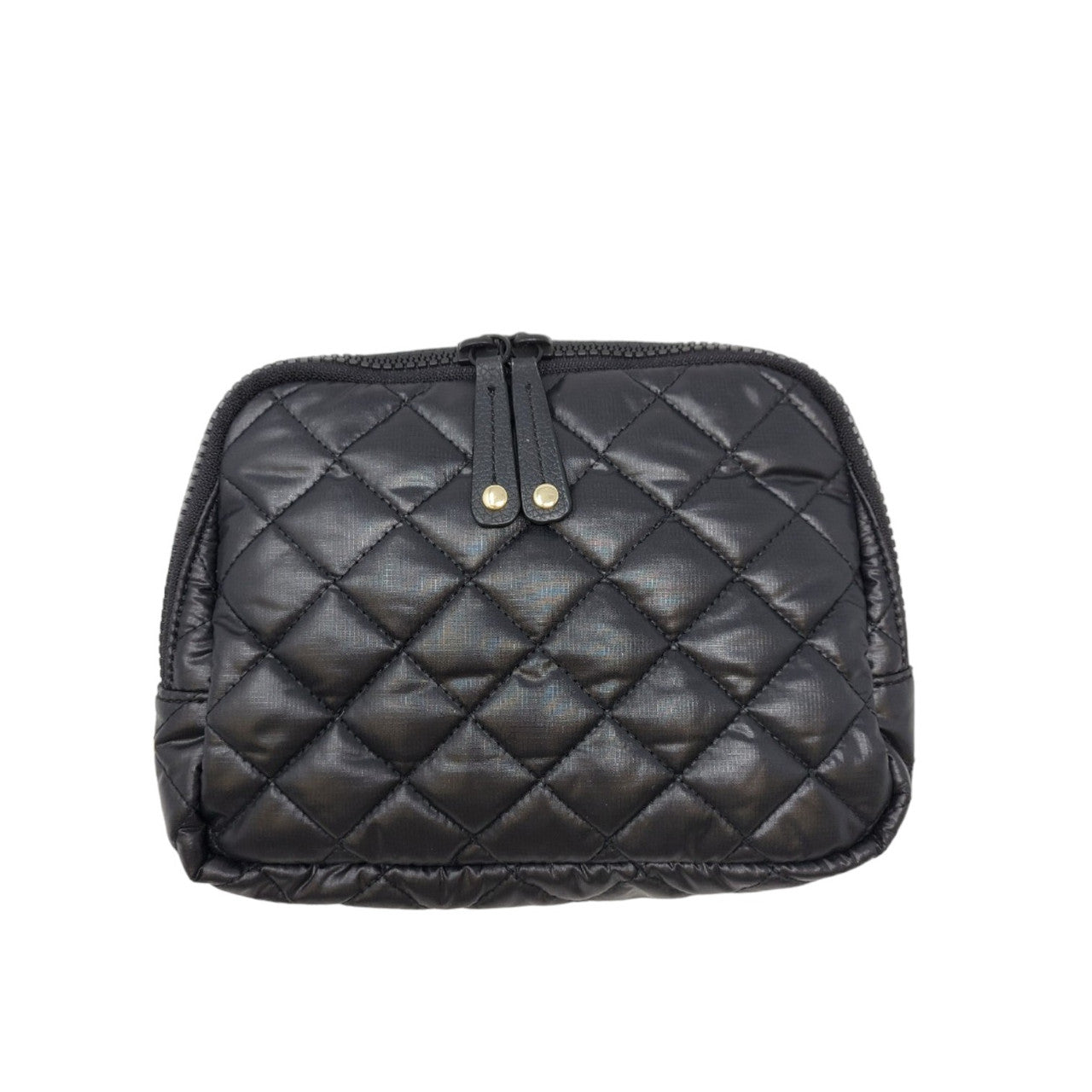 ClaraNY Quilted Waist Belt Bag Lightweight Water Repellent color Black (Black)