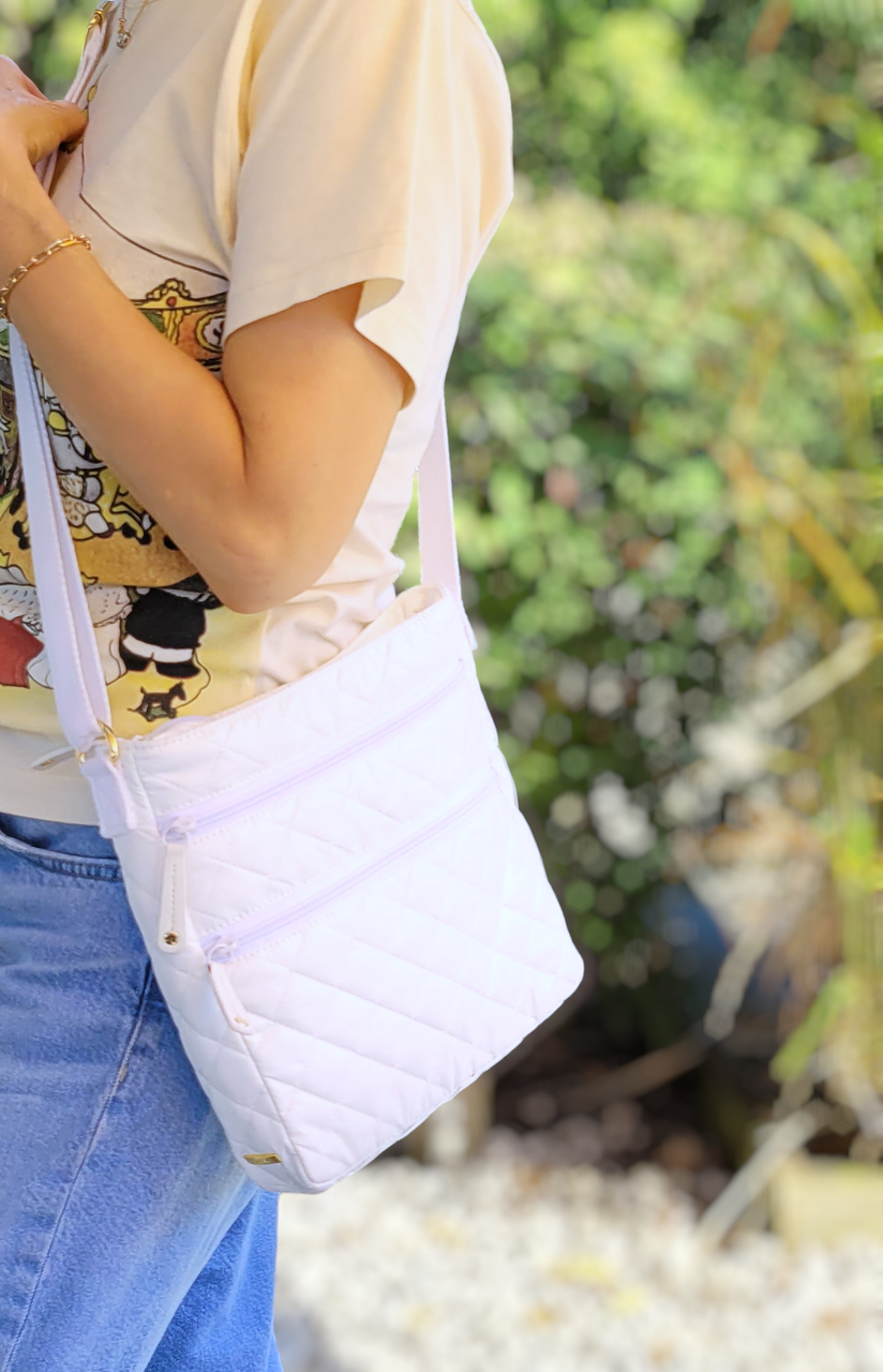 ClaraNY Lightweight Quilted Crossbody bag water repellent finish