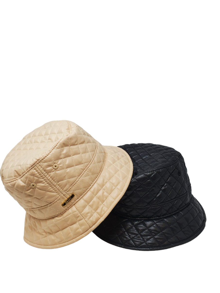 ClaraNY  Lightweight Quilted Bucket Hat water repellent UV protection Color Beige