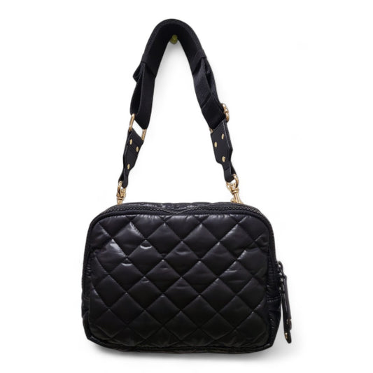 ClaraNY Quilted Crossbody shoulder Bag detachable Strap Lightweight Water Repellent color Black (Black)