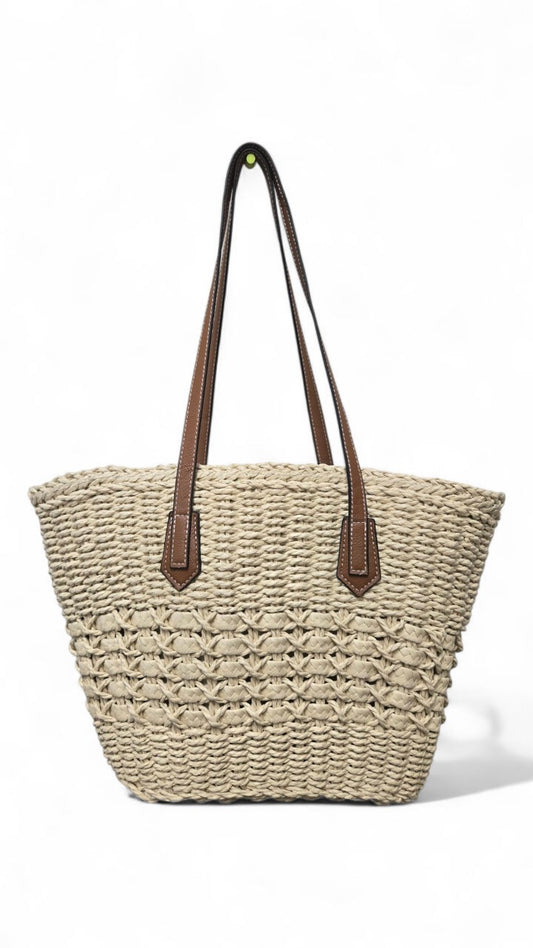 Hand woven Eco-friendly summer straw bag-Color: White
