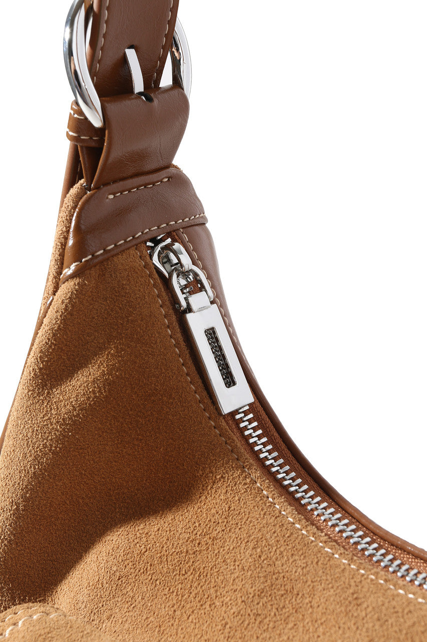 ClaraNY genuine leather Pocket Shoulder Handbag -Color Light Brown