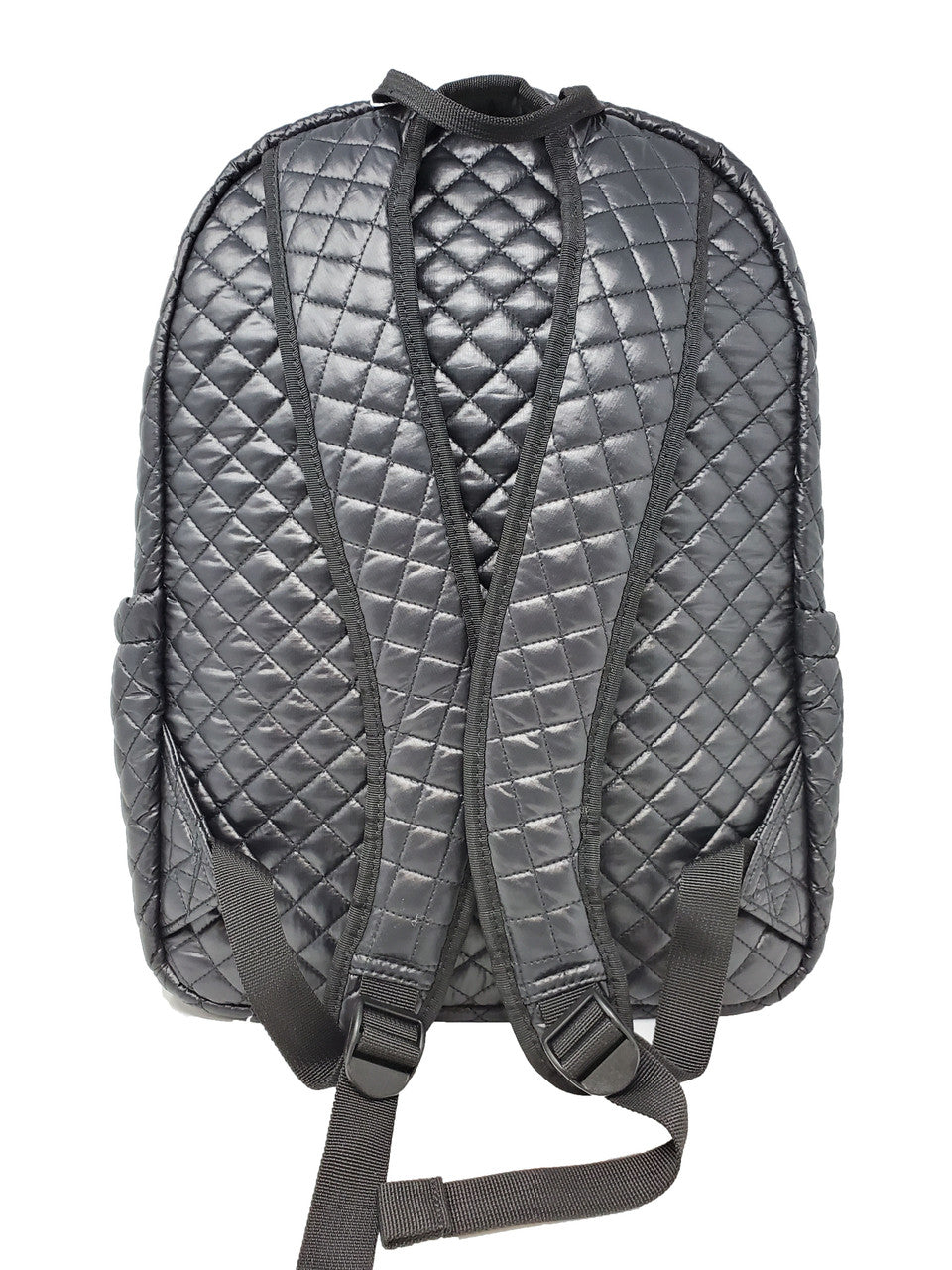 ClaraNY Quilted Backpack Ultra-light weight water repellent Laptop sleeve with pouch Color Black