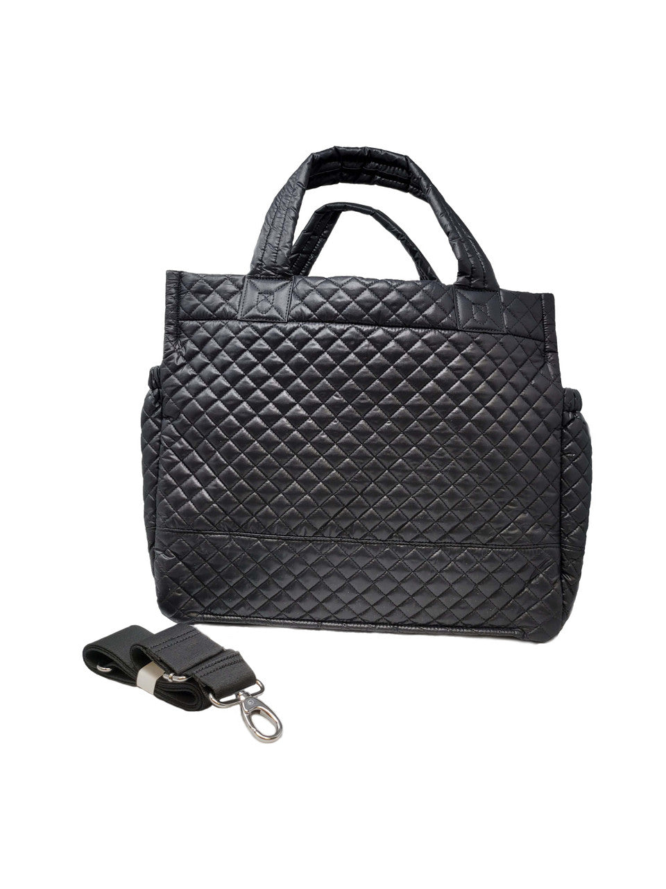 X-large Travel  Ultra Light weight Quilted Tote  - Color Black